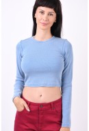 Bluza Dama Jjxx Jxfeline Str Rib Tee Silver Lake Blue